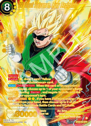 SS Great Saiyaman, Fury Explosion (SPR) (BT28-083) - Prismatic Clash Foil