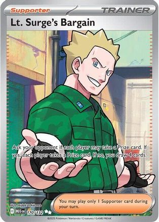 Lt. Surge's Bargain 170/132  - Holofoil ME01 Mega Evolution - Ultra Rare