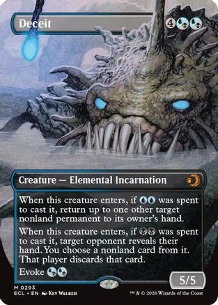 Deceit (Borderless) (ECL-293) - Lorwyn Eclipsed Foil