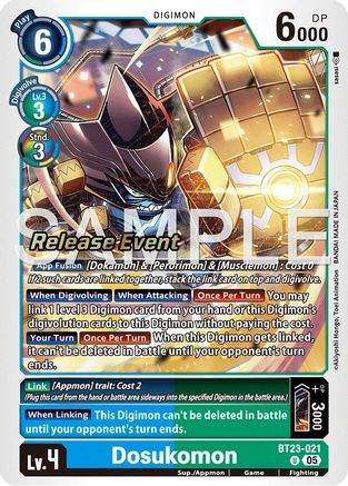 Dosukomon (BT23-021) - Hackers' Slumber Release Event Cards