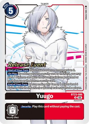Yuugo (BT23-086) - Hackers' Slumber Release Event Cards Foil
