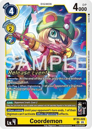 Coordemon (BT23-028) - Hackers' Slumber Release Event Cards Foil