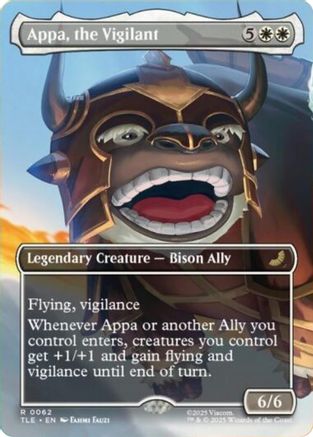 Appa, the Vigilant (Borderless) (TLE-062) - Avatar: The Last Airbender: Eternal-Legal