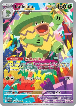 Ludicolo 095/094  - Holofoil ME02 Phantasmal Flames - Illustration Rare