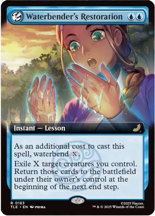 Waterbender's Restoration (Extended Art) (TLE-183) - Avatar: The Last Airbender: Eternal-Legal