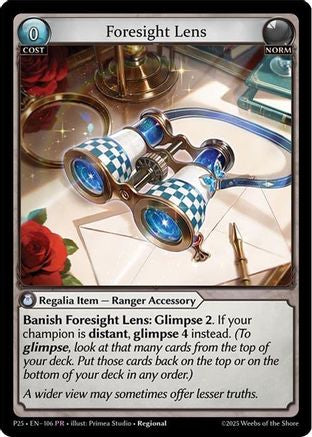 Foresight Lens (106) - Promotional Cards
