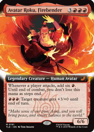 Avatar Roku, Firebender (Extended Art) (TLE-191) - Avatar: The Last Airbender: Eternal-Legal