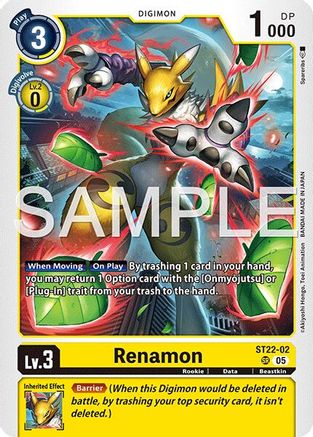 Renamon (ST22-02) (ST22-02) - Starter Deck 22: Amethyst Mandala Advanced Deck Set Foil