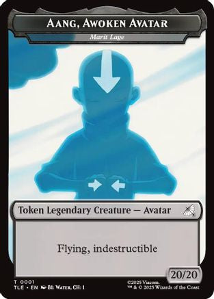 Aang, Awoken Avatar - Marit Lage // Treasure Double-Sided Token (TLE-1 // 22) - Avatar: The Last Airbender: Eternal-Legal Foil