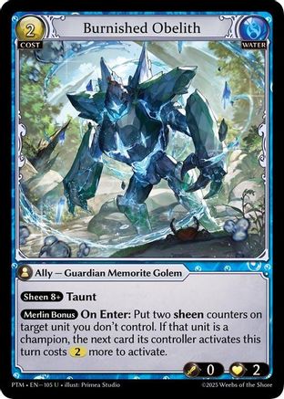 Burnished Obelith (Curio Foil) (105) - Phantom Monarchs Foil