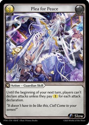 Plea for Peace (Curio Foil) (058) - Phantom Monarchs Foil
