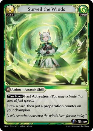 Surveil the Winds (Curio Foil) (153) - Phantom Monarchs Foil