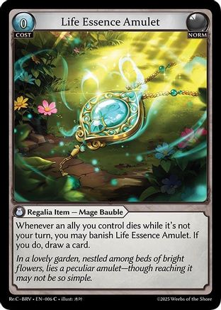 Life Essence Amulet (006) - Merlin Re Collection Brilliant Vestige