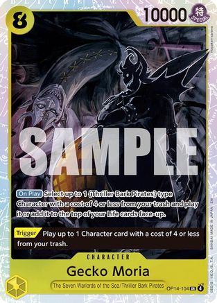 Gecko Moria - OP14-104 (OP14-104) - The Azure Sea's Seven Foil