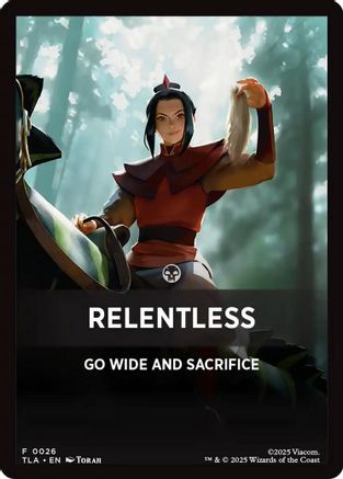 Relentless Theme Card (TLA-026) - Avatar: The Last Airbender