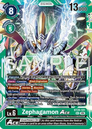 Zephagamon ACE (Reprint) (BT20-101) - Advanced Booster Digimon Generation Foil