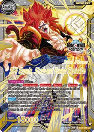SS4 Son Goku & SS4 Vegeta // SS4 Gogeta, Strongest Fusion Explosion (2nd Place) (BT25-098) - Tournament Promotion Cards Foil