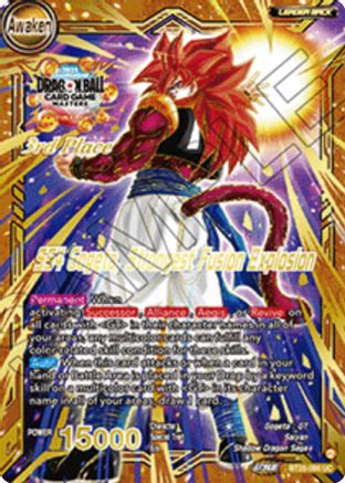 SS4 Son Goku & SS4 Vegeta // SS4 Gogeta, Strongest Fusion Explosion (3rd Place) (BT25-098) - Tournament Promotion Cards Foil