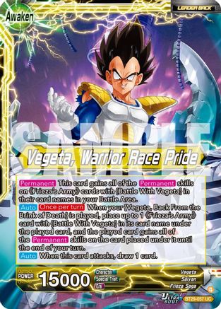Vegeta // Vegeta, Warrior Race Pride (BT29-057) - Fearsome Rivals