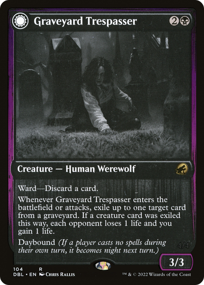 Graveyard Trespasser (DBL-104) - Innistrad: Double Feature: (Double Faced Transform) Foil