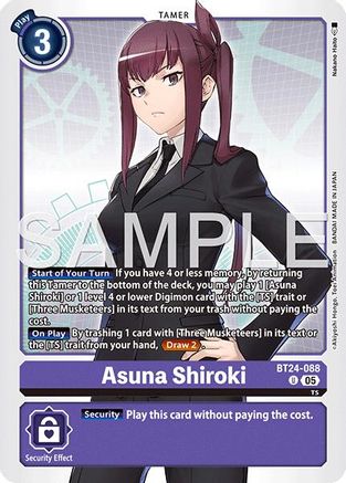 Asuna Shiroki (Alternate Art) (BT24-088) - Time Stranger Foil