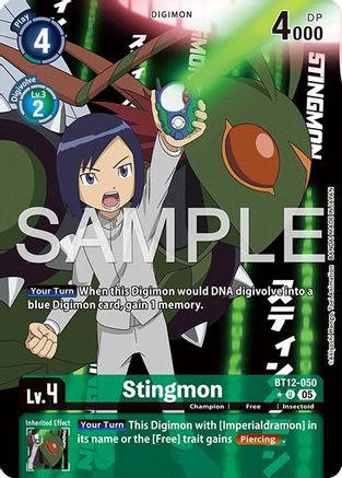 Stingmon - BT12-050 (Alternate Art) (BT12-050) - Advanced Booster Digimon Generation Foil