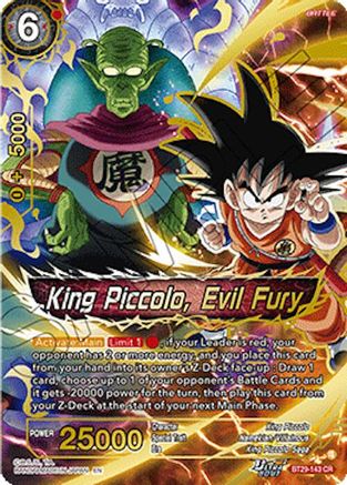 King Piccolo, Evil Fury (BT29-143) - Fearsome Rivals Foil