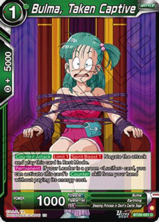 Bulma, Taken Captive (BT29-051) - Fearsome Rivals Foil