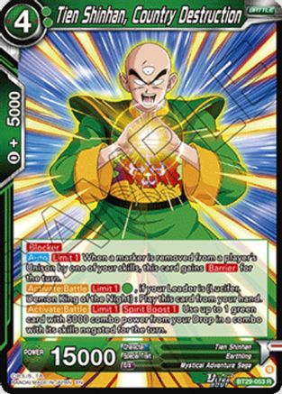 Tien Shinhan, Country Destruction (BT29-053) - Fearsome Rivals