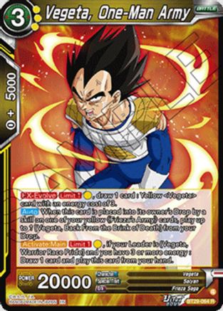 Vegeta, One-Man Army (BT29-064) - Fearsome Rivals Foil