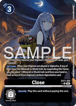 Close (Alternate Art) (EX11-065) - Dawn of Liberator Foil
