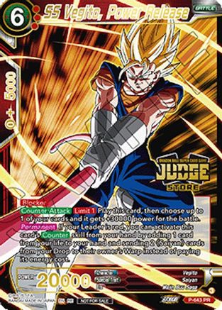 SS Vegito, Power Release (Judge Pack Vol.18) (Store) (P-643) - Judge Promotion Cards Foil