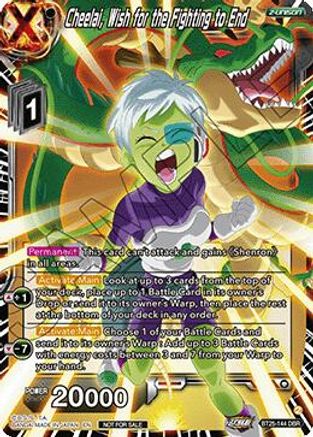 Cheelai, Wish for the Fighting to End (Ultra-Bout Series Tournament Pack Vol.1) (BT25-144) - Tournament Promotion Cards
