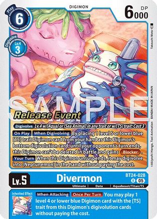 Divermon (BT24-028) - Time Stranger Release Event Cards Foil