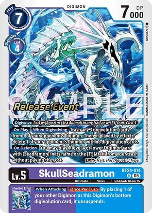SkullSeadramon (BT24-074) - Time Stranger Release Event Cards Foil