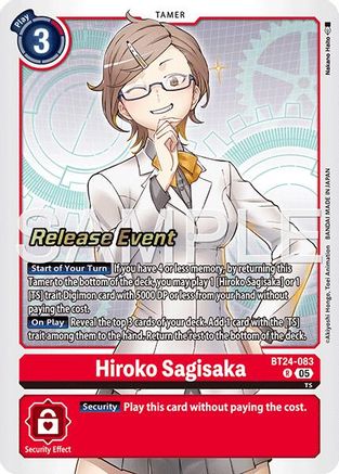 Hiroko Sagisaka (BT24-083) - Time Stranger Release Event Cards Foil