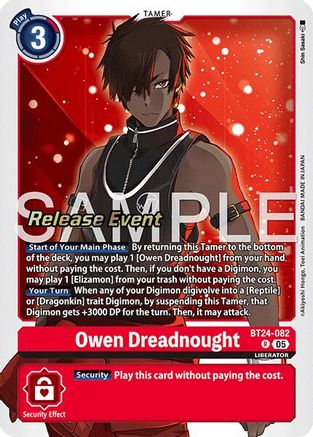 Owen Dreadnought (BT24-082) - Time Stranger Release Event Cards Foil