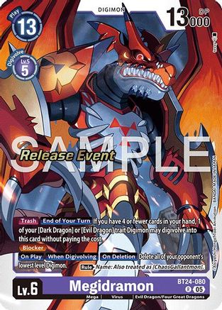 Megidramon (BT24-080) - Time Stranger Release Event Cards Foil