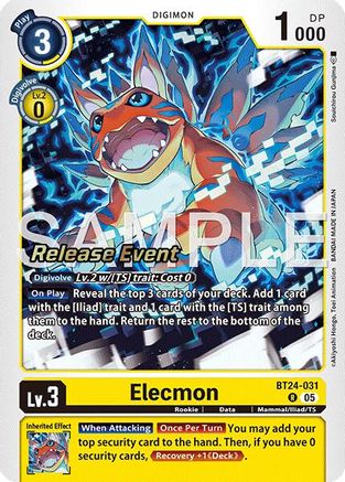 Elecmon (BT24-031) - Time Stranger Release Event Cards Foil