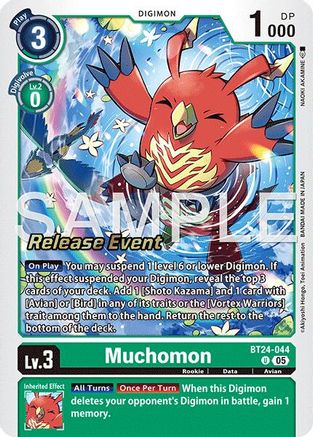 Muchomon (BT24-044) - Time Stranger Release Event Cards Foil
