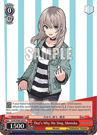 That's Why We Sing, Momoka (GCR/SE48-E09 N) - Girls Band Cry Premium Booster