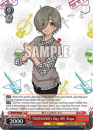 TOGENASHI's Day Off, Rupa (GCR/SE48-E18 N) - Girls Band Cry Premium Booster