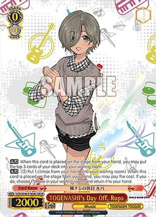 TOGENASHI's Day Off, Rupa (GBCR) (GCR/SE48-E18GBC GBCR) - Girls Band Cry Premium Booster