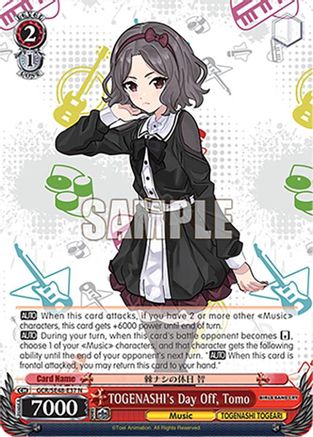 TOGENASHI's Day Off, Tomo (GCR/SE48-E37 N) - Girls Band Cry Premium Booster