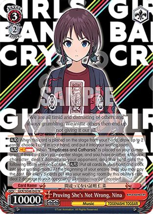 Proving She's Not Wrong, Nina (GCR/SE48-E42 N) - Girls Band Cry Premium Booster
