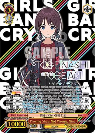 Proving She's Not Wrong, Nina (GBCR) (GCR/SE48-E42GBC GBCR) - Girls Band Cry Premium Booster