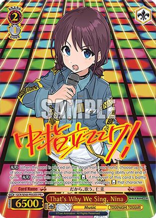 That's Why We Sing, Nina (PR+) (GCR/SE48-PE02EX PR+) - Girls Band Cry Premium Booster