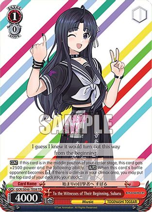 To the Witnesses of Their Beginning, Subaru (GCR/SE48-TE08 TD) - Girls Band Cry Premium Booster