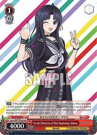 To the Witnesses of Their Beginning, Subaru (RRR) (GCR/SE48-TE08R RRR) - Girls Band Cry Premium Booster