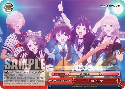I'm here (RRR) (GCR/SE48-TE18R RRR) - Girls Band Cry Premium Booster
